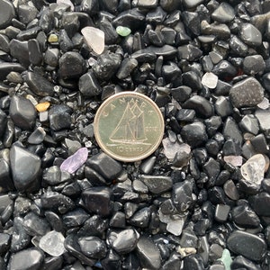 Black Obsidian Assorted TINY Tumbled Crystal  (Includes 10 grams)