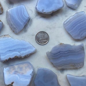 Agate Blue Lace Polished Slab Crystal