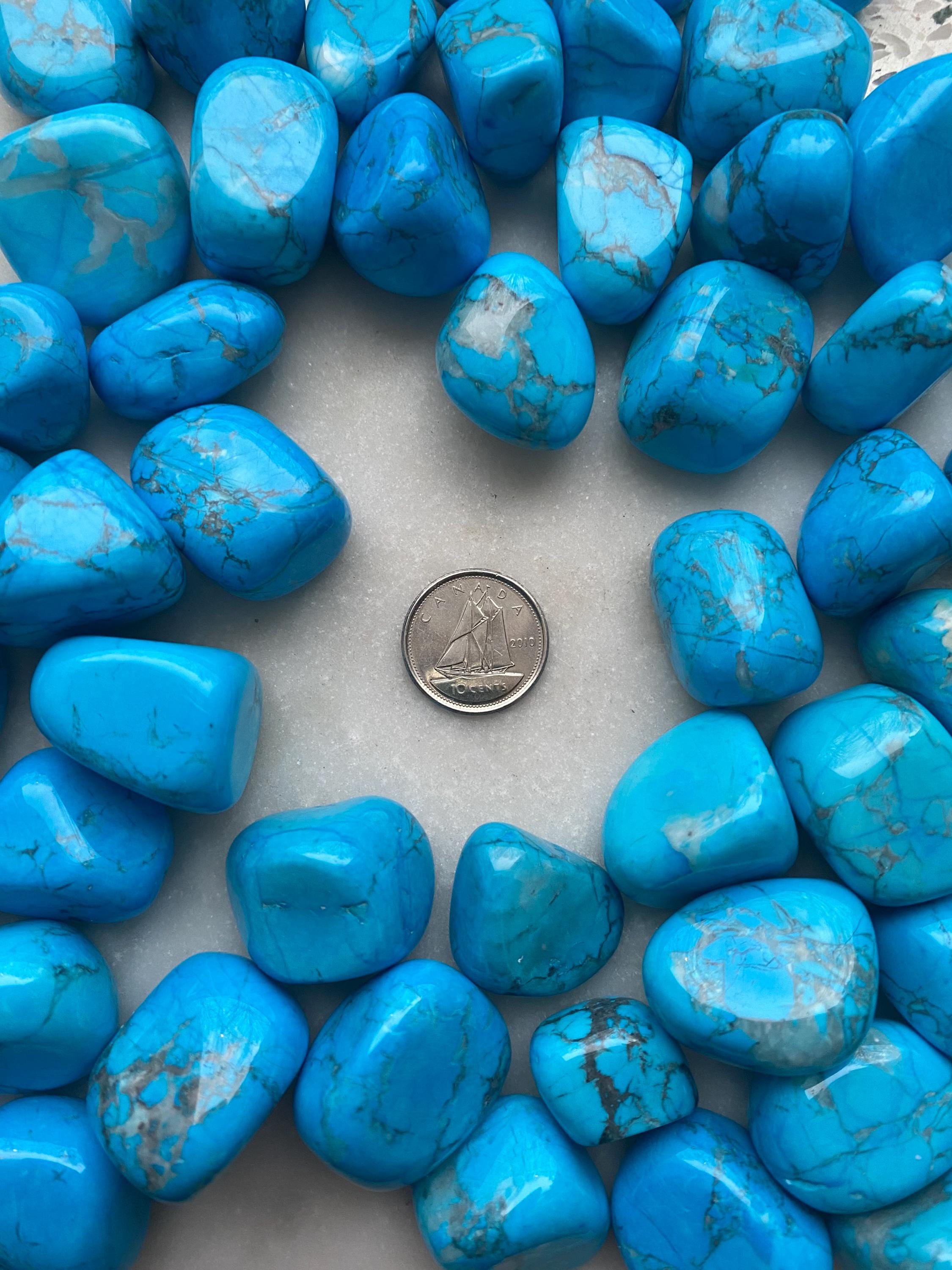 Howlite Turquoise (Dyed) Tumbled Crystal Stone