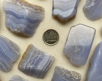 Agate Blue Lace Polished Slab Crystal