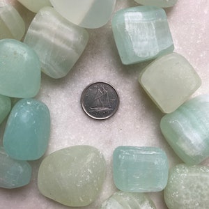 Green Calcite MEDIUM Tumbled Crystal