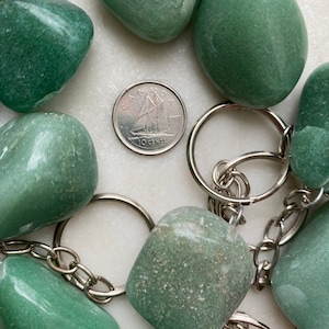 Green Aventurine Tumbled Crystal KEYCHAIN