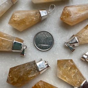 Heat-Treated Citrine Faceted Teardrop Pendant Crystal