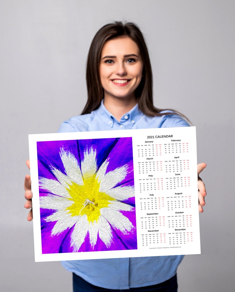 17x22 Oversized Calendar 2021 XL Wall Calendar 2021 Wall Etsy