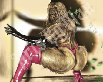 Yassquatch Yasssquatch Bigfoot 5x7 8x10 Art Print Funny Bigfoot Big Booty