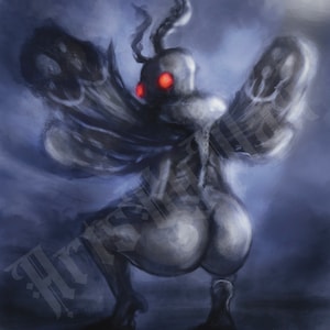 Twerking Mothman Art Print 5x7 8x10