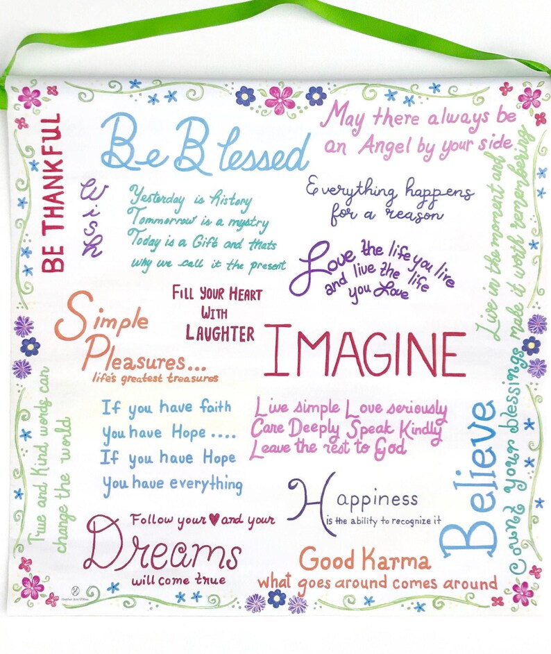Inspirational Banner Motivational Banner Wall Art Original | Etsy