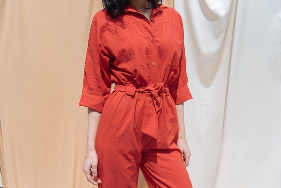 VINTAGE RED JUMPSUIT