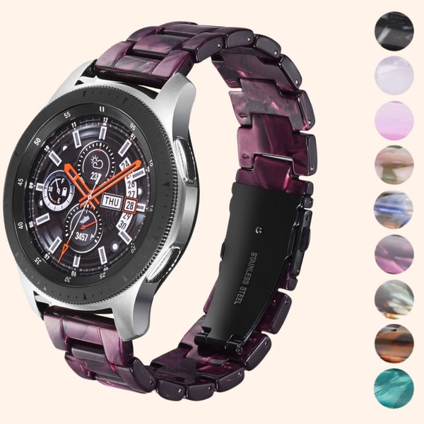 Resin Strap Samsung Watch Band, Birthday Gift, Galaxy Watch 3 Gear S3 42 46mm Active 2 40 41 45mm for Huami Xiaomi Amazfit GTR BIP (TBW-34)