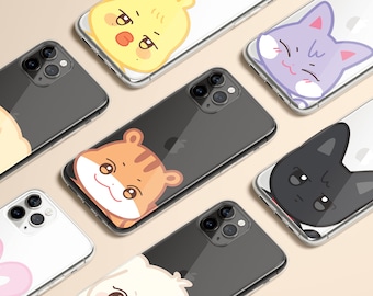 Aniteez Mascot Phonecase K-Pop Case Clear & Flexi Case iPhone Case Samsung Case Birthday Gift for Atiny Christmas Gift Ateez Case (KP 07)