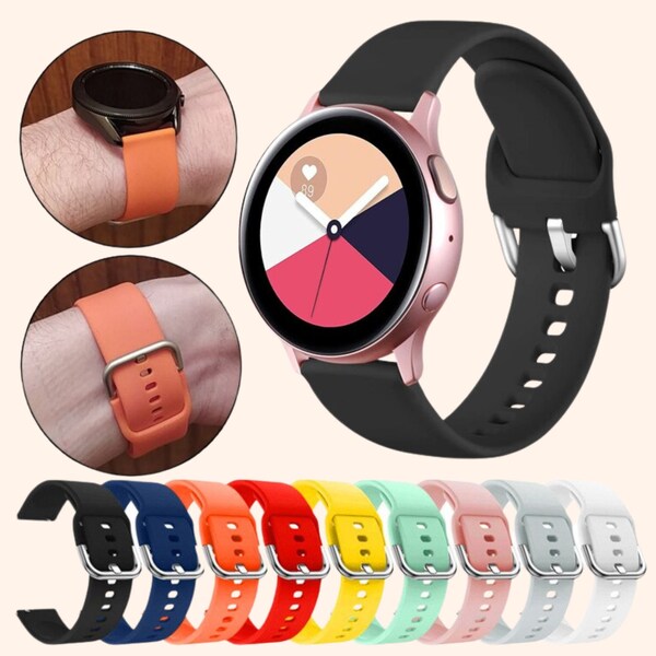 Silicon Strap Samsung Watch Band, Birthday Gift,Galaxy Watch 3 Gear S3 42 46mm Active 2 40 41 45mm for Huami Xiaomi Amazfit GTR BIP (TBW-19)