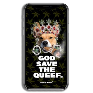 GANJA-MANIA® Ballin&#39; With The Royals Weed-Themed Phone Wallpaper/Background iPhone/Android—Digital Download—Marijuana Phone Graphic-GJMSCR28