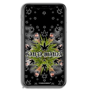 GANJA-MANIA® Weed-Themed Phone Wallpaper/Background iPhone/Android—1440x2960 PX—Instant Digital Download—Marijuana Phone Graphic—GJMSCR3