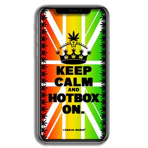 GANJA-MANIA® Ballin&#39; With The Royals Weed-Themed Phone Wallpaper/Background iPhone/Android—Digital Download—Marijuana Phone Graphic-GJMSCR40