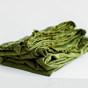 Linen throw blanket with fringes,  Linen bedding