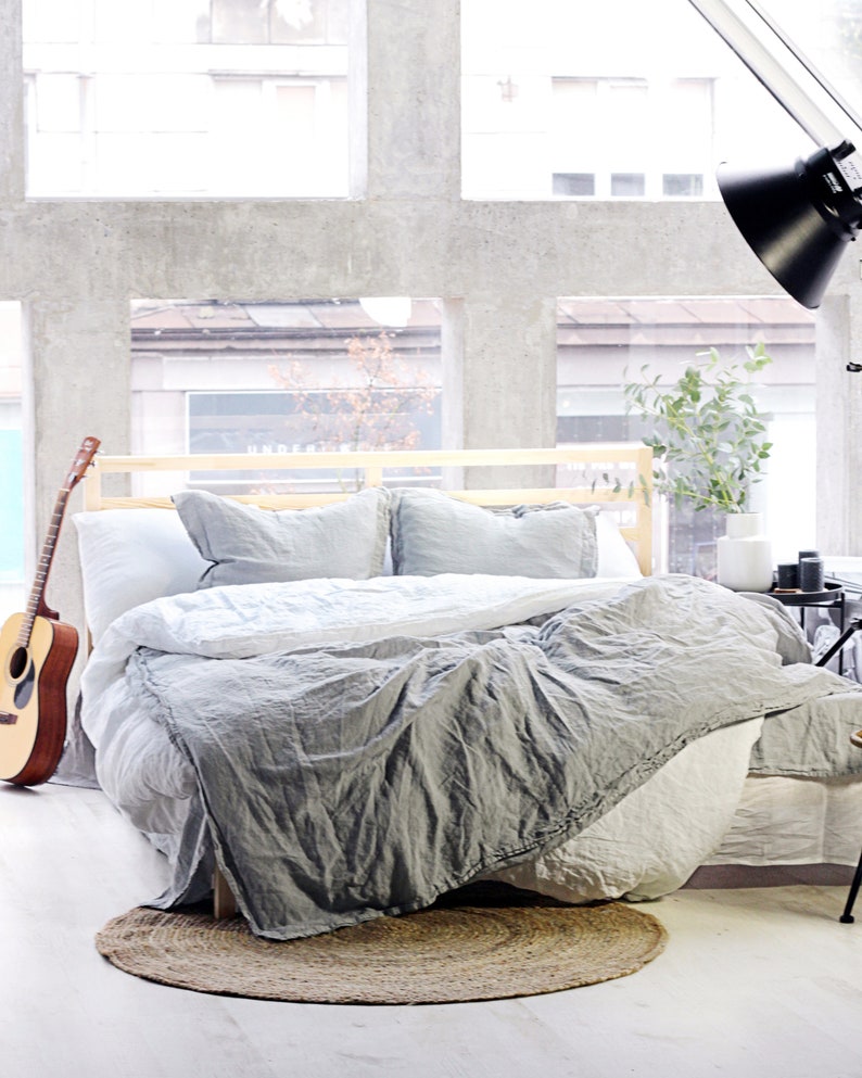 Linen Duvet Cover Natural Bedding Pure King Queen Beddding
