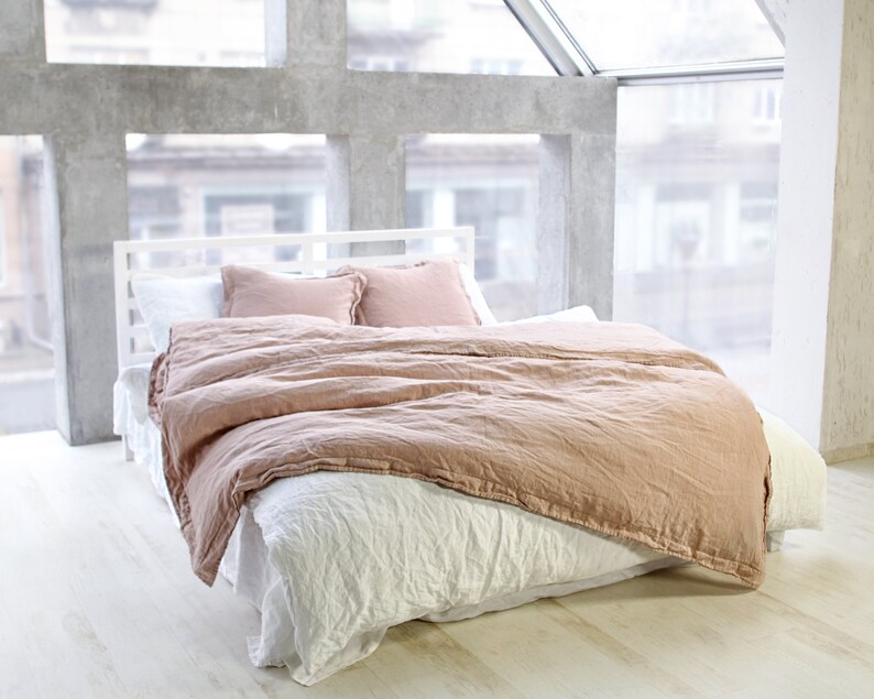 Linen Duvet Cover Natural Bedding Pure King Queen Beddding