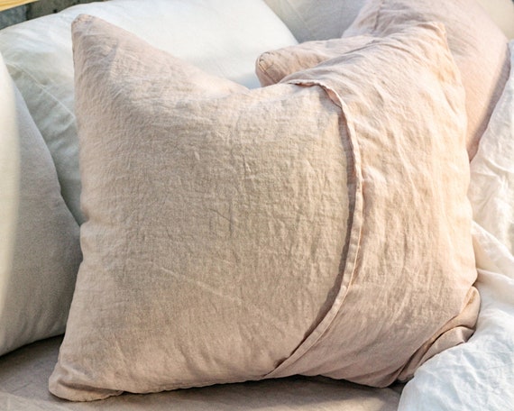 Blush pillows Linen pillow covers | Etsy DIY Linen Pillowcases | Pillow cases