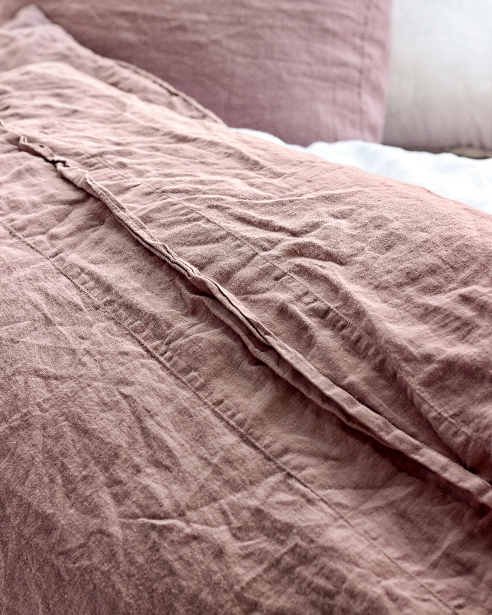 Linen Duvet Cover Mauve Linen Duvet Linen Bedding Pure Etsy