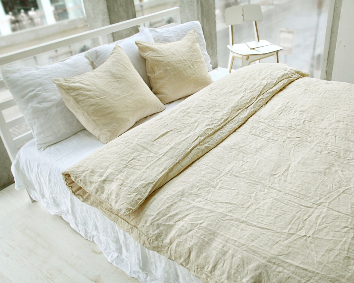 Linen duvet cover Sand bedding Linen bedding Pure linen Etsy