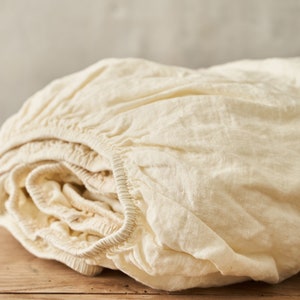 Linen fitted sheet, Linen fitted sheet queen, king, full, Pure linen sheet , Linen sheet, Softened linen fitted sheet, Linen bedding