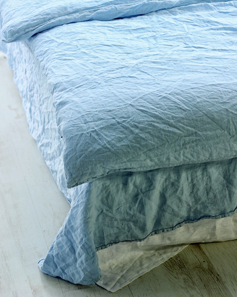 Linen duvet cover Sky Blue bedding Linen bedding Pure linen Etsy