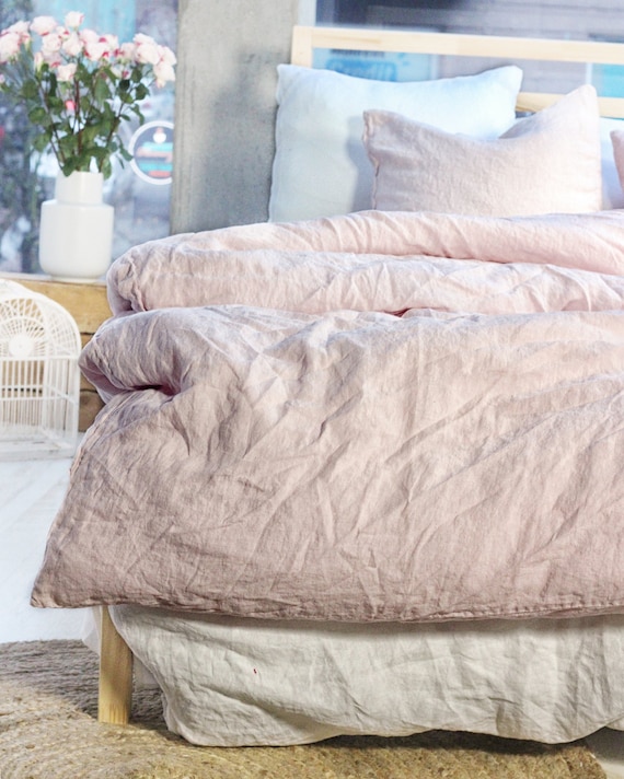 Linen Duvet Cover Blush Bedding Linen Bedding Pure Linen Etsy