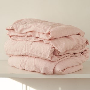 Linen duvet cover, Blush bedding, Linen bedding, Pure linen duvet, Duvet cover king, Duvet cover queen, Custom linen duvet, Express shipping
