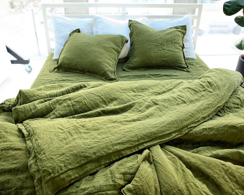 Linen Duvet Cover Natural Bedding Pure King Queen Beddding