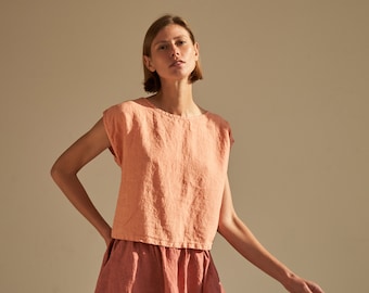 Linen crop top ISLA