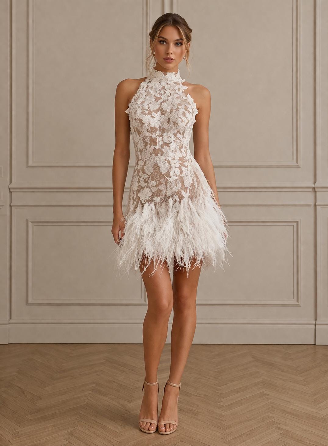 Feather Reception Dress - Etsy