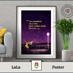 lala Land Valentine  ||  La La Land Poster  ||  Perfect gift for Valentines day   ||    Printable Poster Artwork ||   Romantic gift
