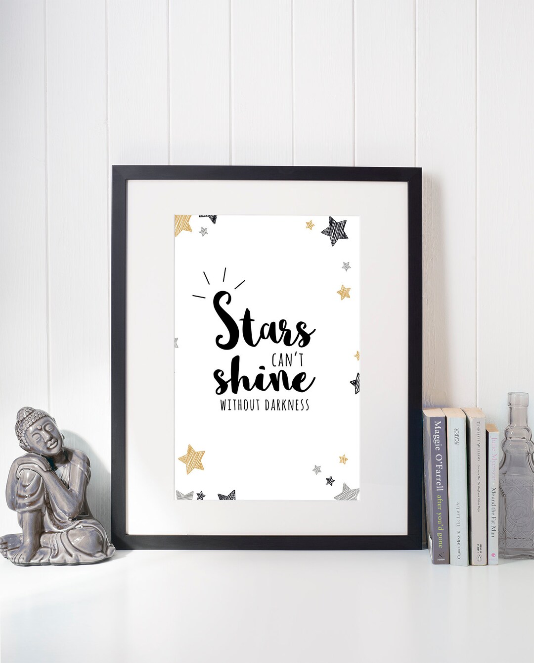 Printable Wall Art Stars Cant Shine Whitout Darkness. Etsy