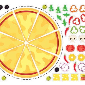 Printable DIY Craft Pizza for Kids - Etsy