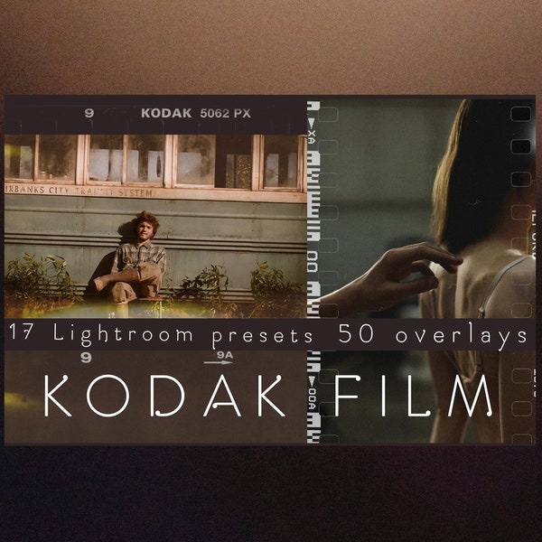 50 Film Photoshop overlays, Kodak film presets, Vintage overlays, Cinematic Lightroom Presets, Film Presets, Fujitsu lightroom presets old