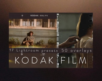 50 Film Photoshop overlays, Kodak film presets, Vintage overlays, Cinematic Lightroom Presets, Film Presets, Fujitsu lightroom presets old