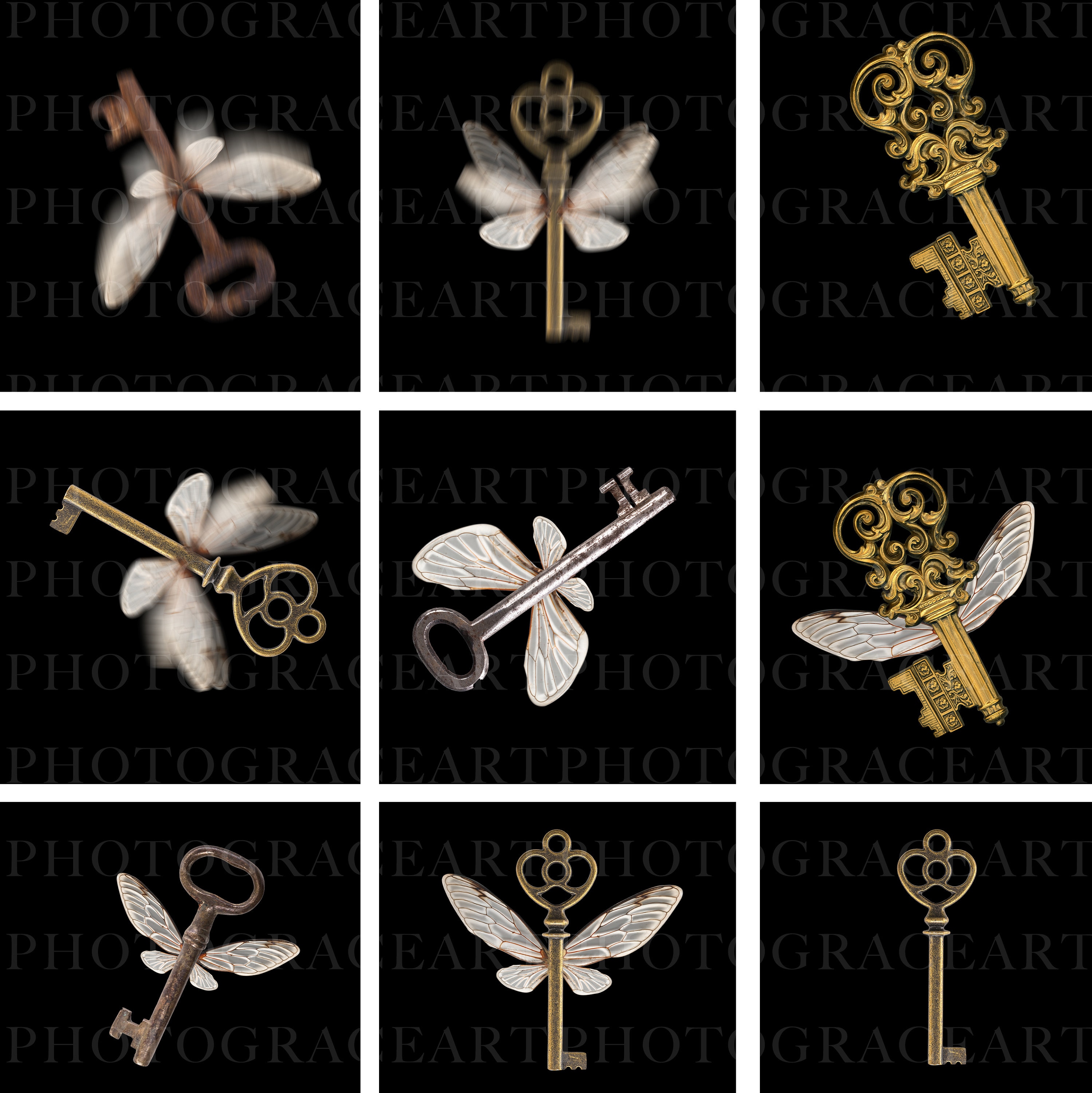 Wizard Key Sign Wizard Flying Keys, Winged Keys Png, Wizard Movie Flying Keys, Magical ...
