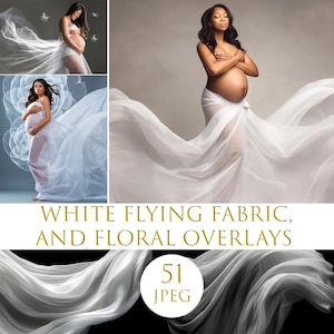 Maternity backdrop, White flying fabric, floral overlays, Tulle Overlays,  Veil Digital Flying Tulle, Fine Art Textures, Photo editing