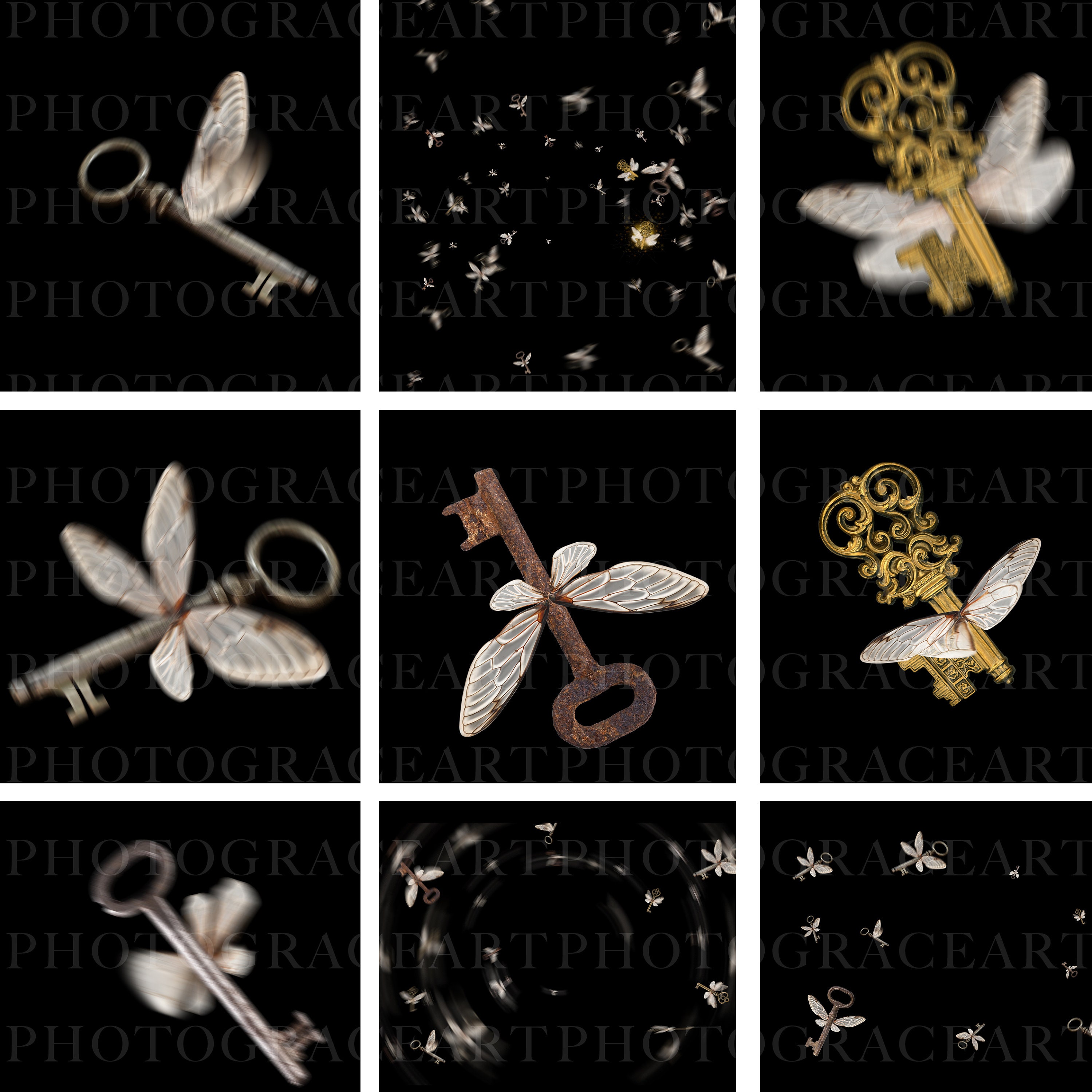 Wizard Key Sign Wizard Flying Keys, Winged Keys Png, Wizard Movie Flying Keys, Magical ...