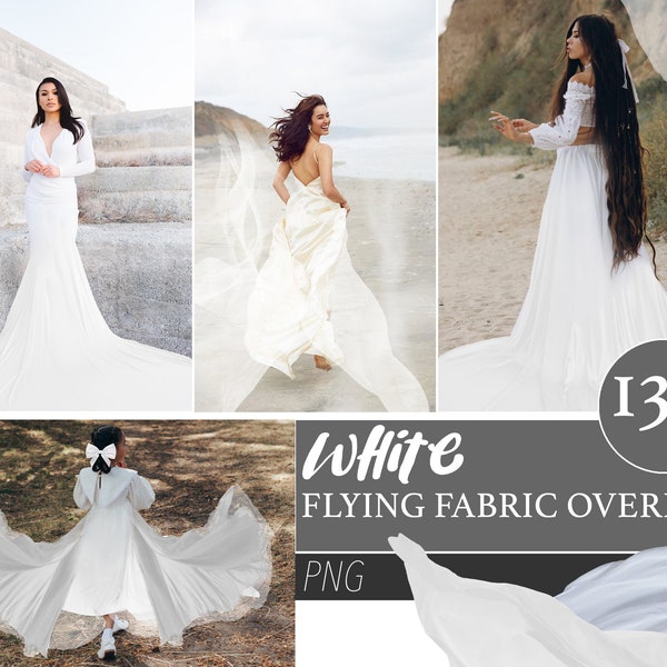 White flying fabric dress overlays, flowing cloth wave, silk waving, wedding overlays, white flying cloth, Flying Veil Overlays, Wedding png