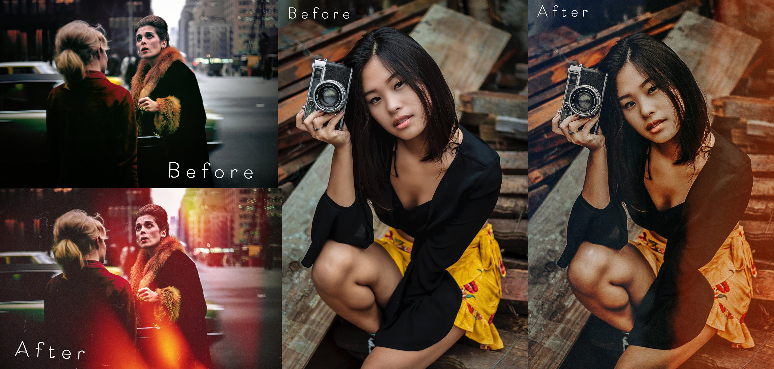 50 Film Photoshop overlays 17 Kodak film presets Vintage | Etsy