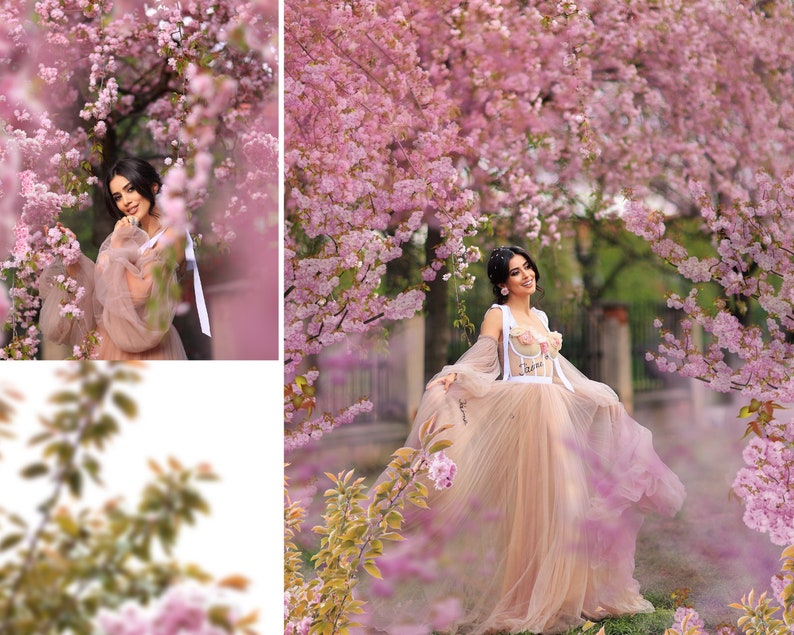 Superpositions de Sakura, png de fleurs de cerisier, superpositions de branche de printemps en fleurs, superpositions de photo d'arbre de fleur rose, superpositions de Photoshop de fleur de cerisier image 8