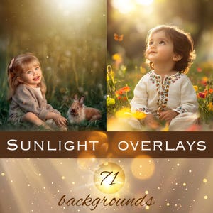 Sunlight Photo Overlays: Lens Flare, Bokeh Effects (71 JPEG)