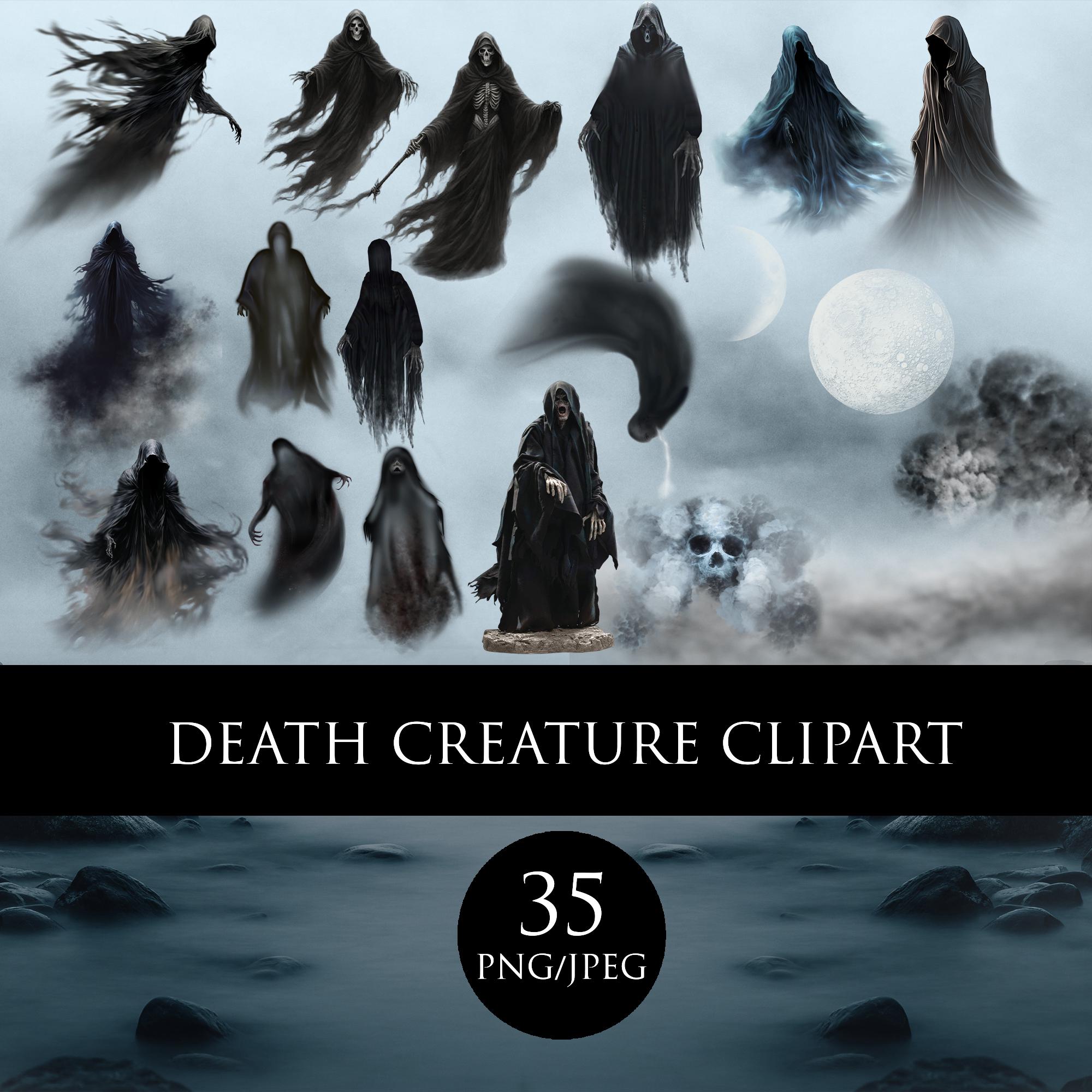 Death Creature Clipart , Spooky Clipart, Souls Png, Ghost Overlay ...
