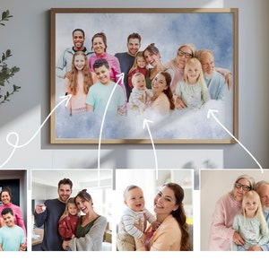 Combined Photos, Merge multiple photos, Add loved one to photo, Family portrait from multiple pictures, Add deceased loved one to picture