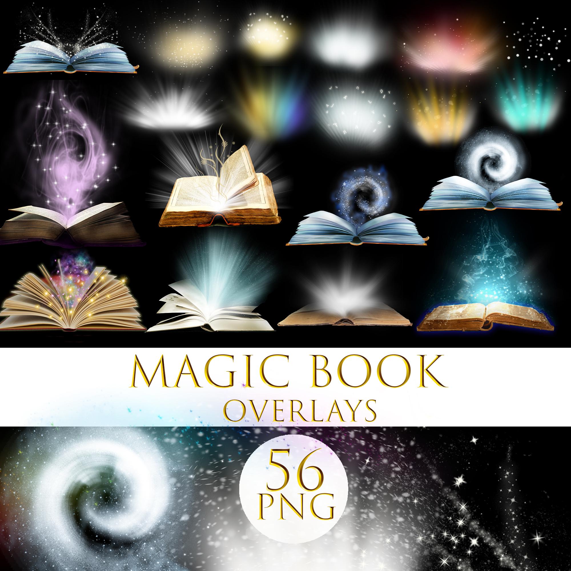 Magic Book Shine Photo Overlays, Christmas Magic Shine Overlays, Light ...
