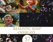 Realistic Soap Bubble Photo Overlays: Photoshop, Wedding, Children Photography (JPEG Digital Download)