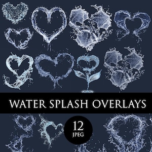 Water splash overlays, Splash png, Water splash png, Water splash clipart, Water Splashing Splashes Overlays for Photoshop, Water Splash jpg
