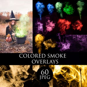 Colored smoke overlays, Colorful Smoke, Halloween overlays, Colorful fog mist overlays, Halloween Magic Smoke Light Overlays, Witch Cauldron