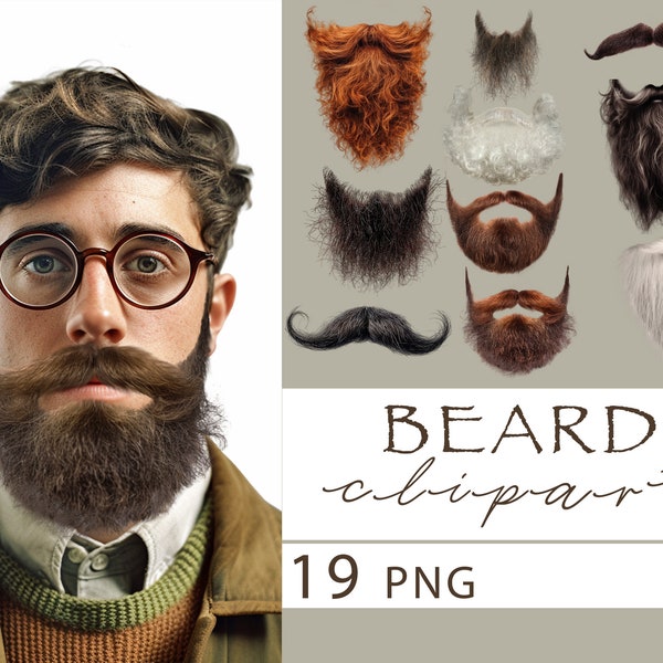 Beard clipart, beard overlay, Men Hairstyle, Beard png bundle, Beard editing,Hipster, Mustache png, beard styles, Hairstyle men clipart, png